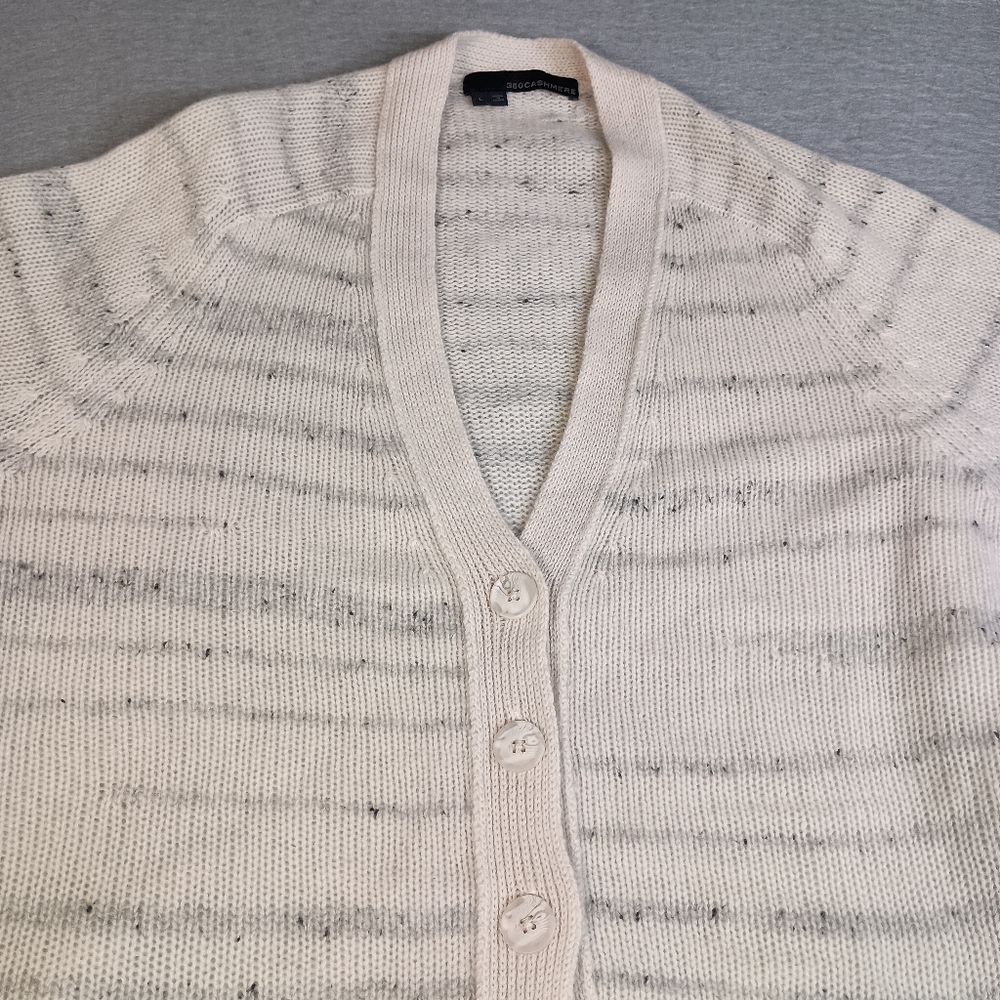 360 Cashmere Women's L Four Button 100% Cashmere Cottagecore Cardigan Sweater - Picture 3 of 6